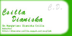 csilla dianiska business card